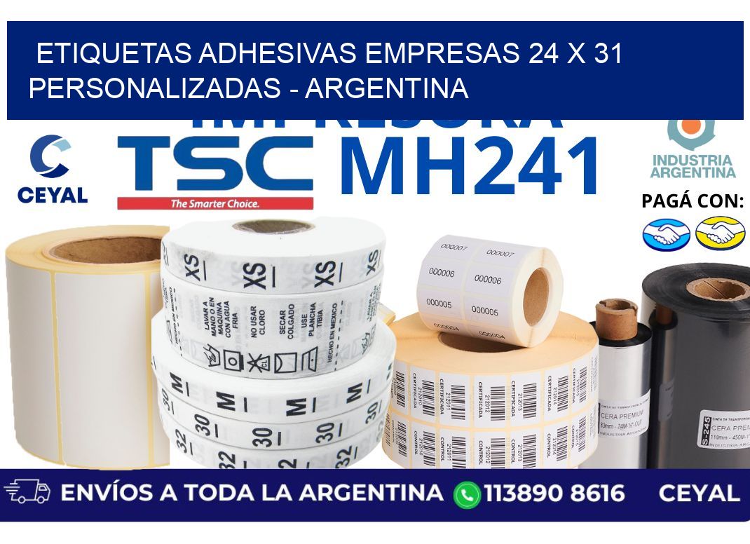 etiquetas adhesivas empresas 24 x 31 personalizadas - Argentina
