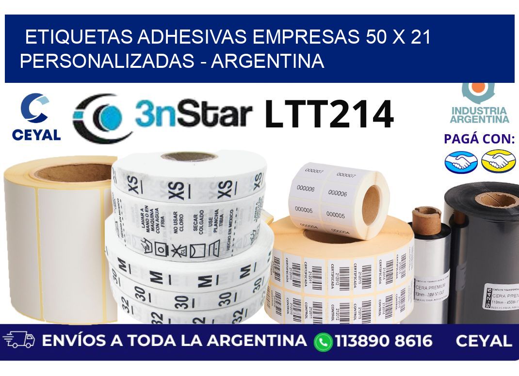 etiquetas adhesivas empresas 50 x 21 personalizadas – Argentina