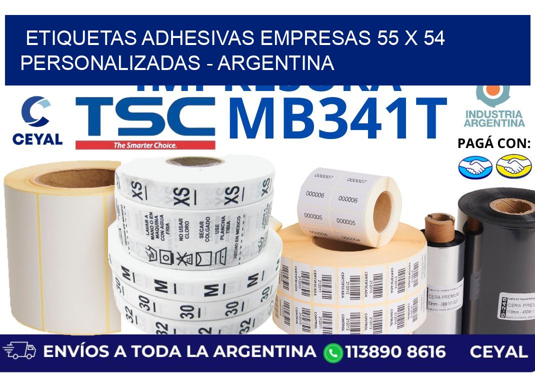 etiquetas adhesivas empresas 55 x 54 personalizadas – Argentina