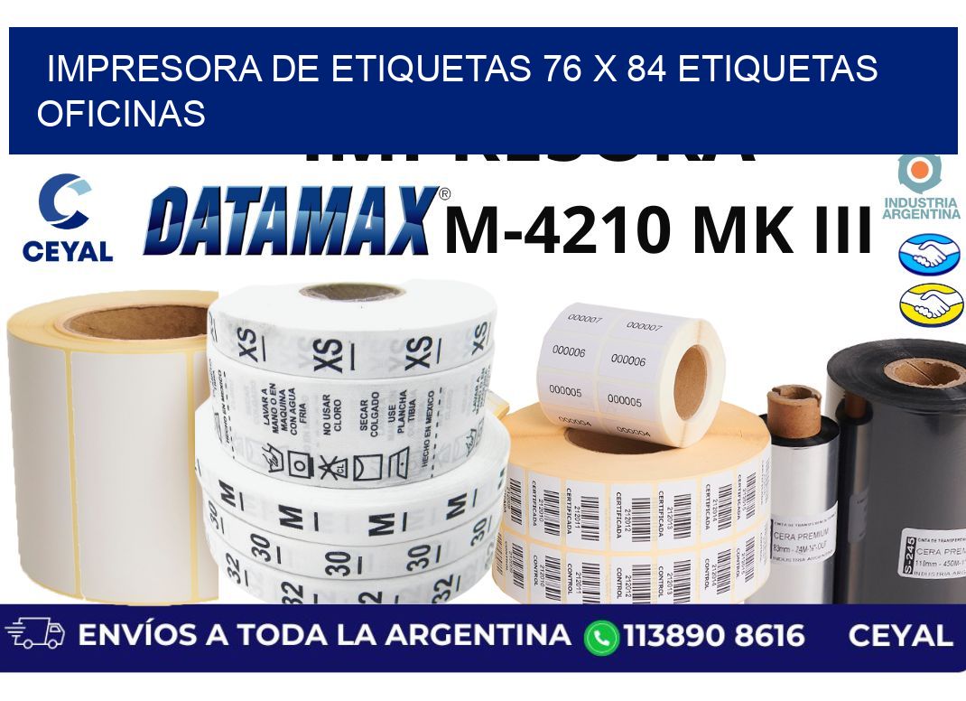 impresora de etiquetas 76 x 84 etiquetas oficinas