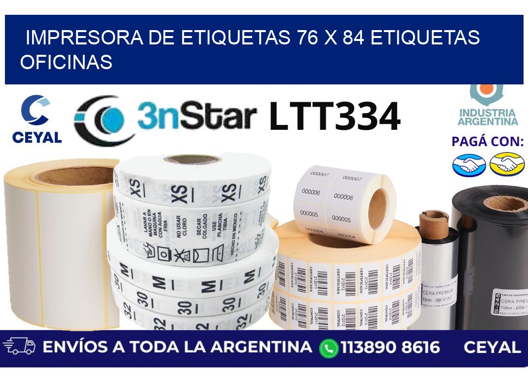 impresora de etiquetas 76 x 84 etiquetas oficinas