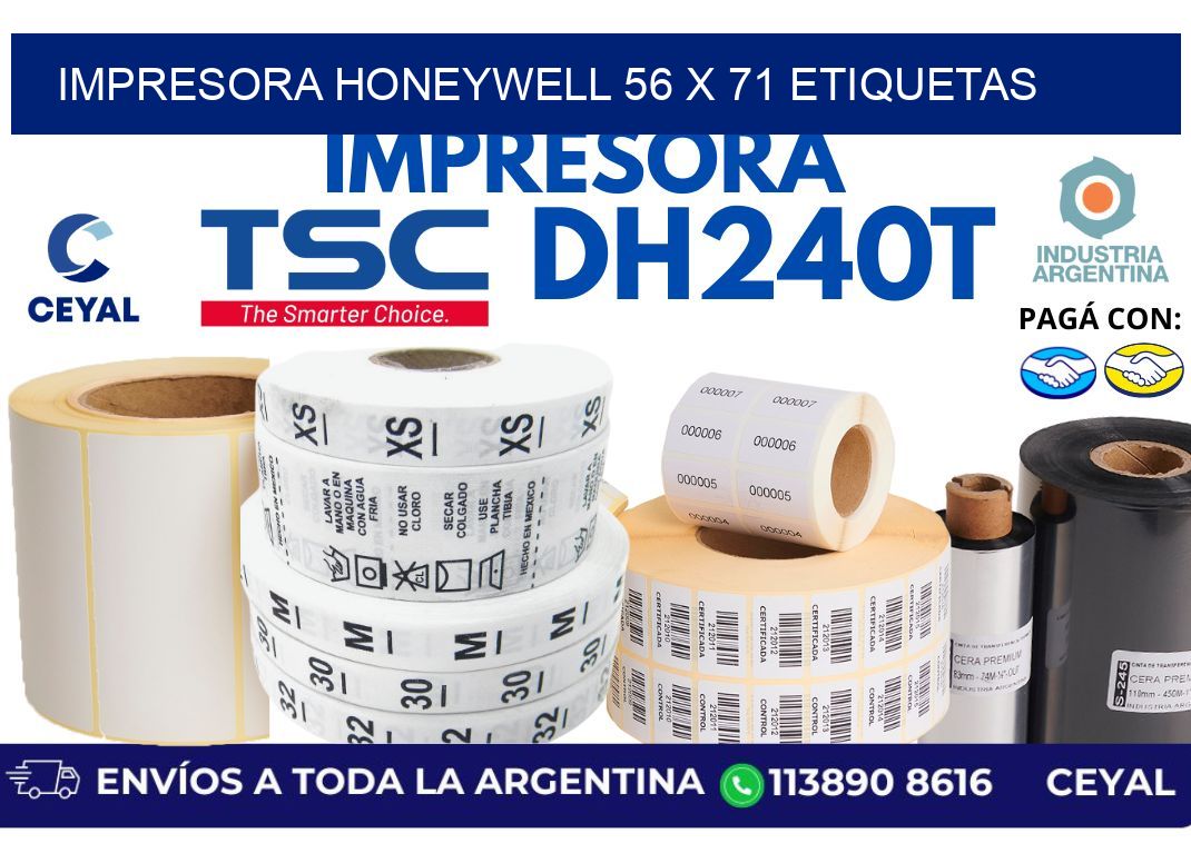 impresora honeywell 56 x 71 etiquetas
