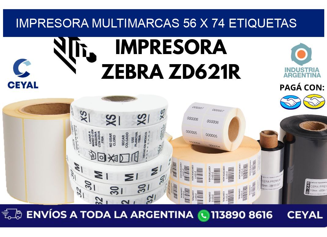 impresora multimarcas 56 x 74 etiquetas