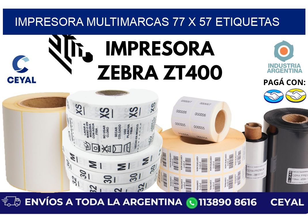 impresora multimarcas 77 x 57 etiquetas