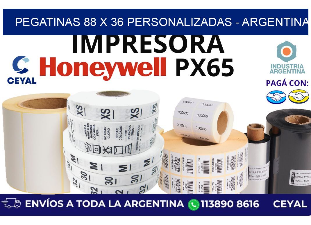 pegatinas 88 x 36 personalizadas - Argentina