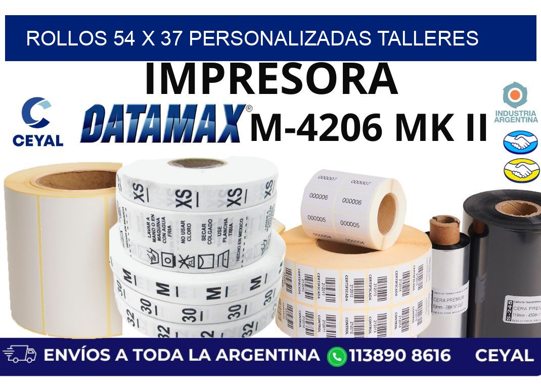 rollos 54 x 37 personalizadas talleres