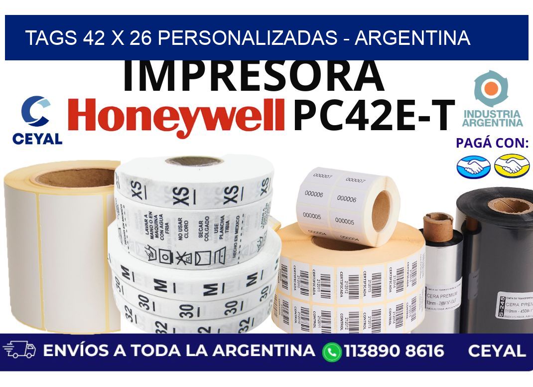 tags 42 x 26 personalizadas - Argentina