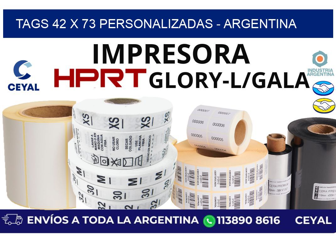 tags 42 x 73 personalizadas - Argentina