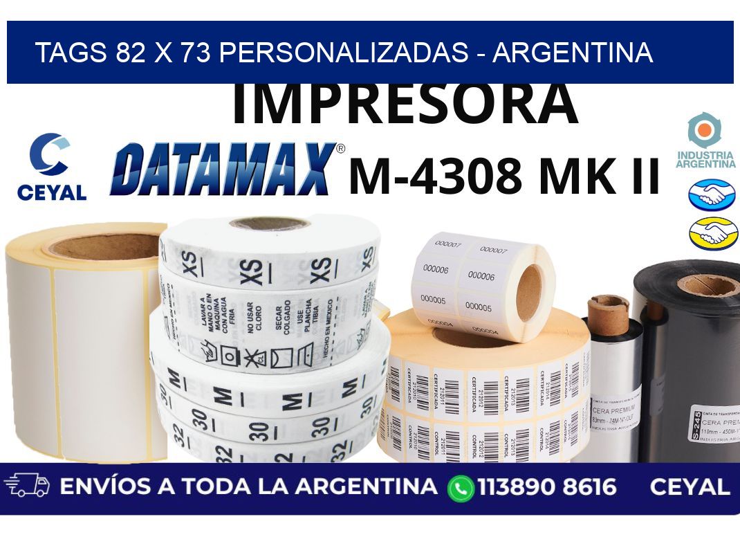 tags 82 x 73 personalizadas - Argentina