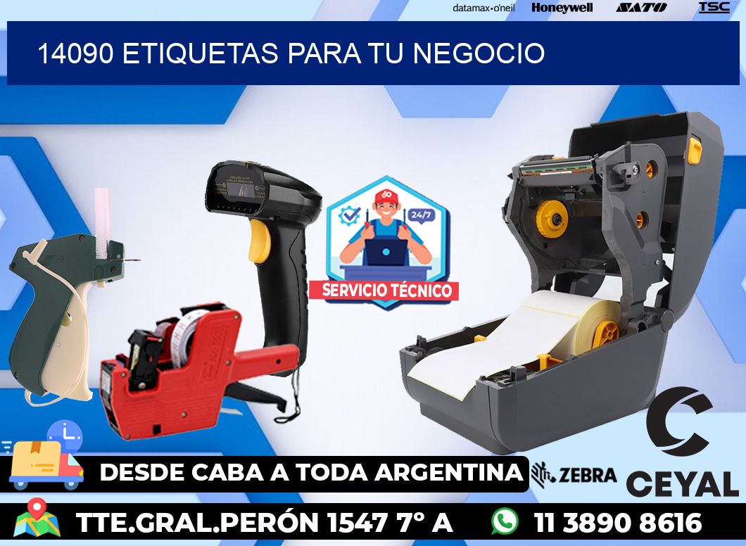 14090 etiquetas para tu negocio