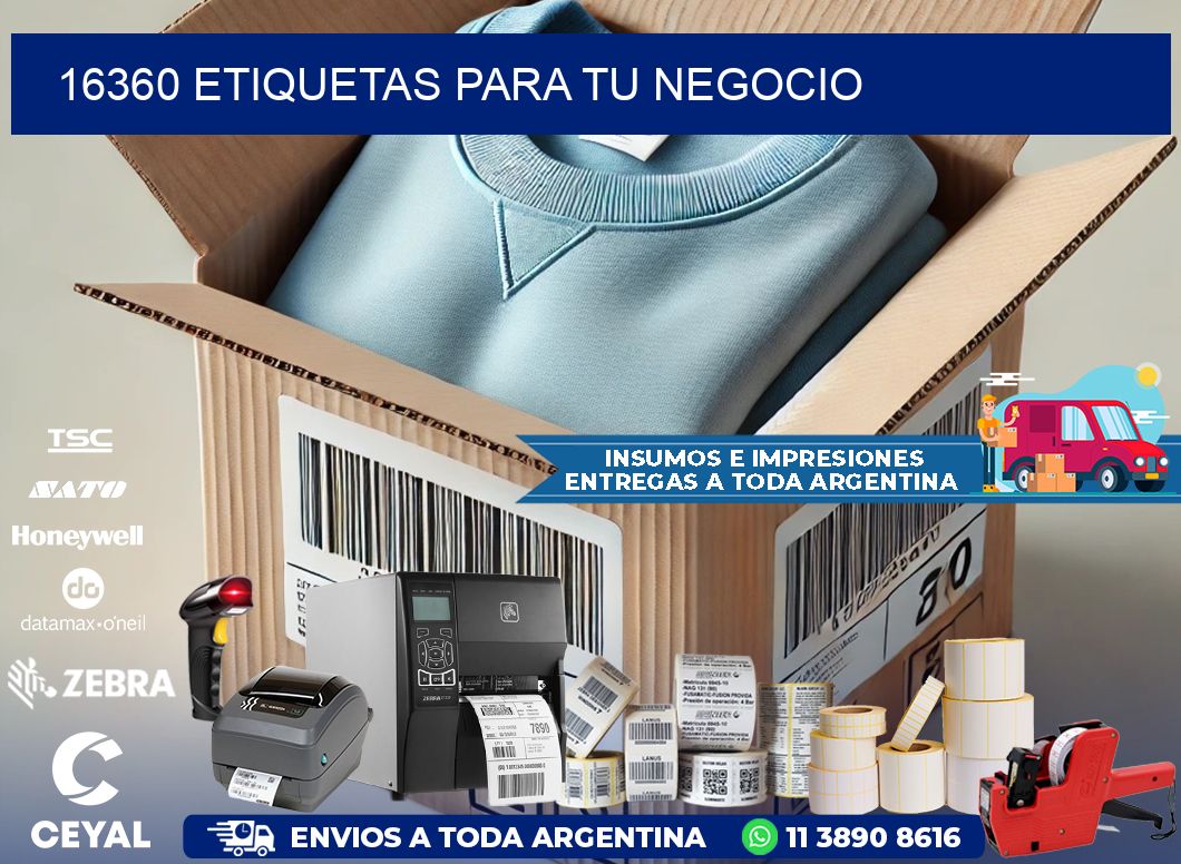 16360 etiquetas para tu negocio