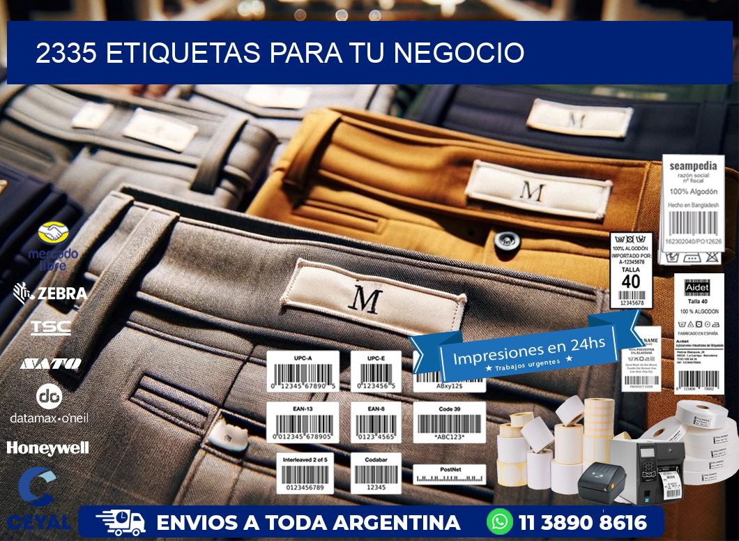 2335 etiquetas para tu negocio