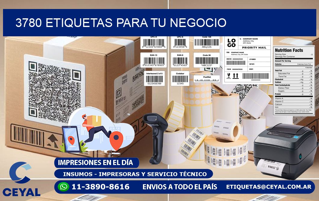 3780 etiquetas para tu negocio