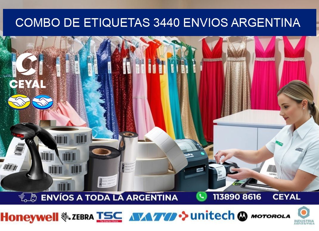 Combo de etiquetas 3440 ENVIOS ARGENTINA