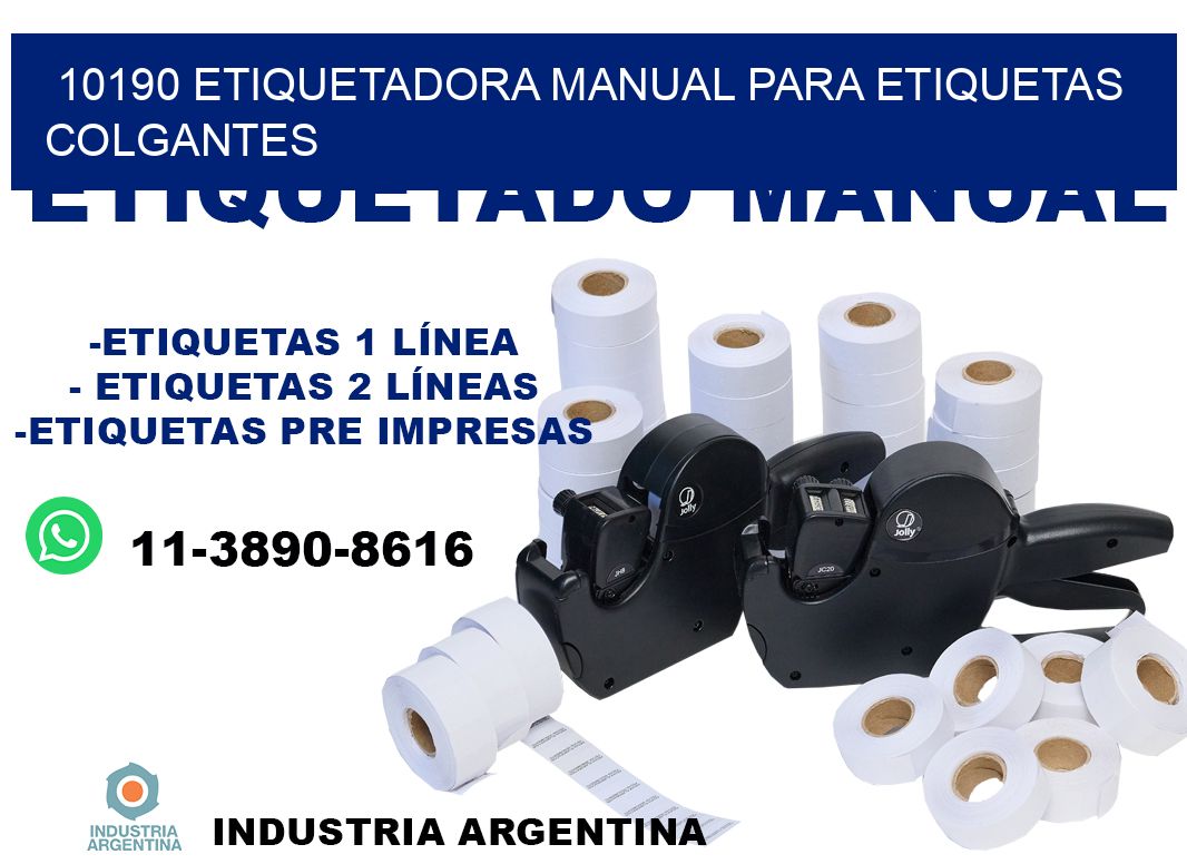 10190 etiquetadora manual para etiquetas colgantes