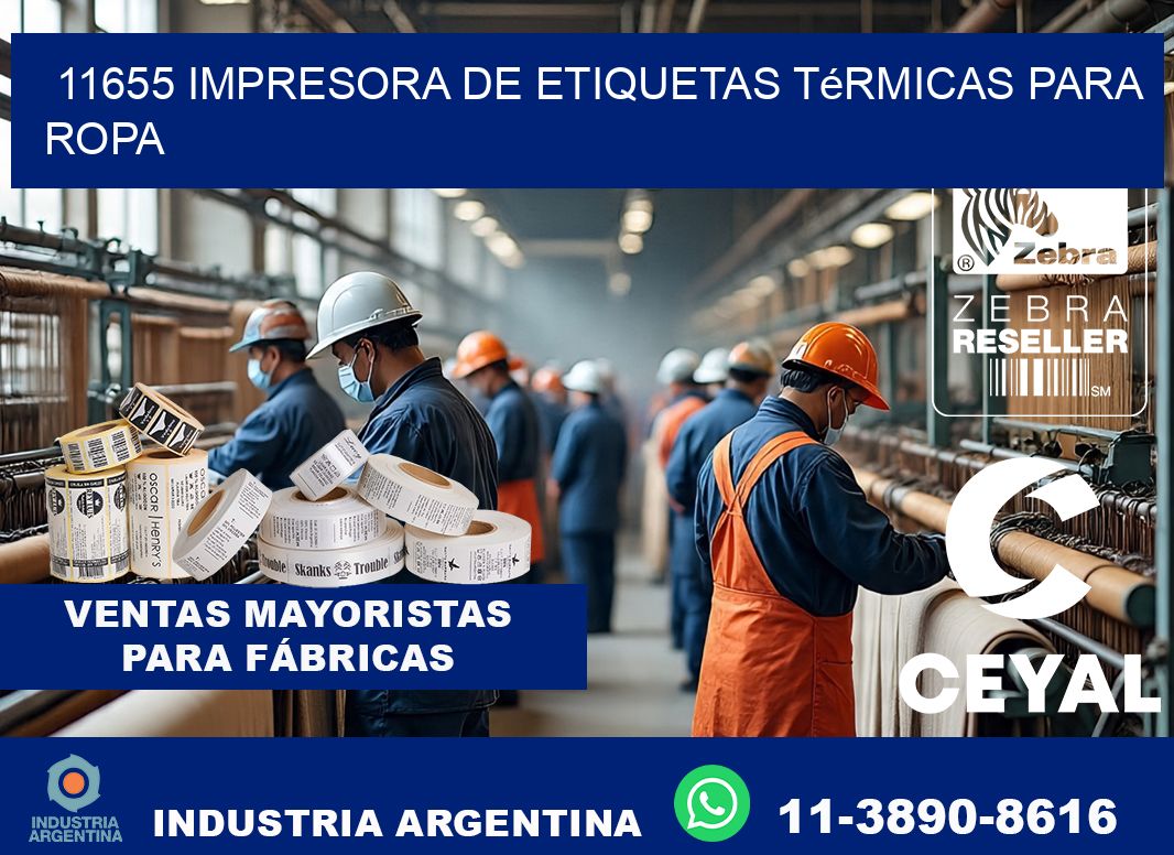 11655 impresora de etiquetas térmicas para ropa
