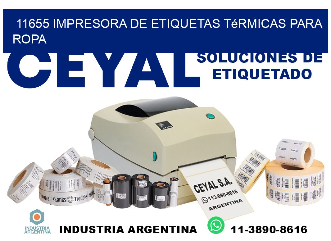 11655 impresora de etiquetas térmicas para ropa