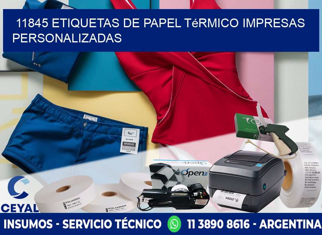 11845 Etiquetas de papel térmico impresas personalizadas