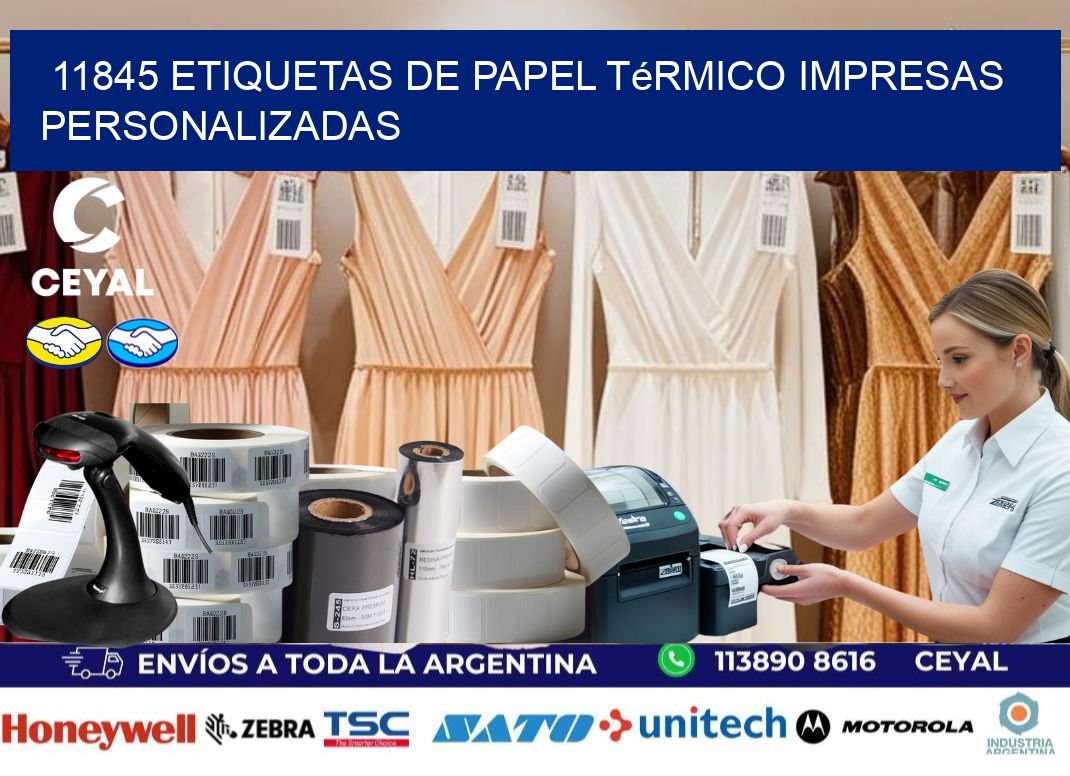11845 Etiquetas de papel térmico impresas personalizadas