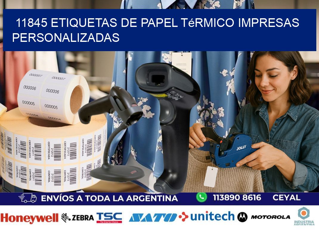 11845 Etiquetas de papel térmico impresas personalizadas