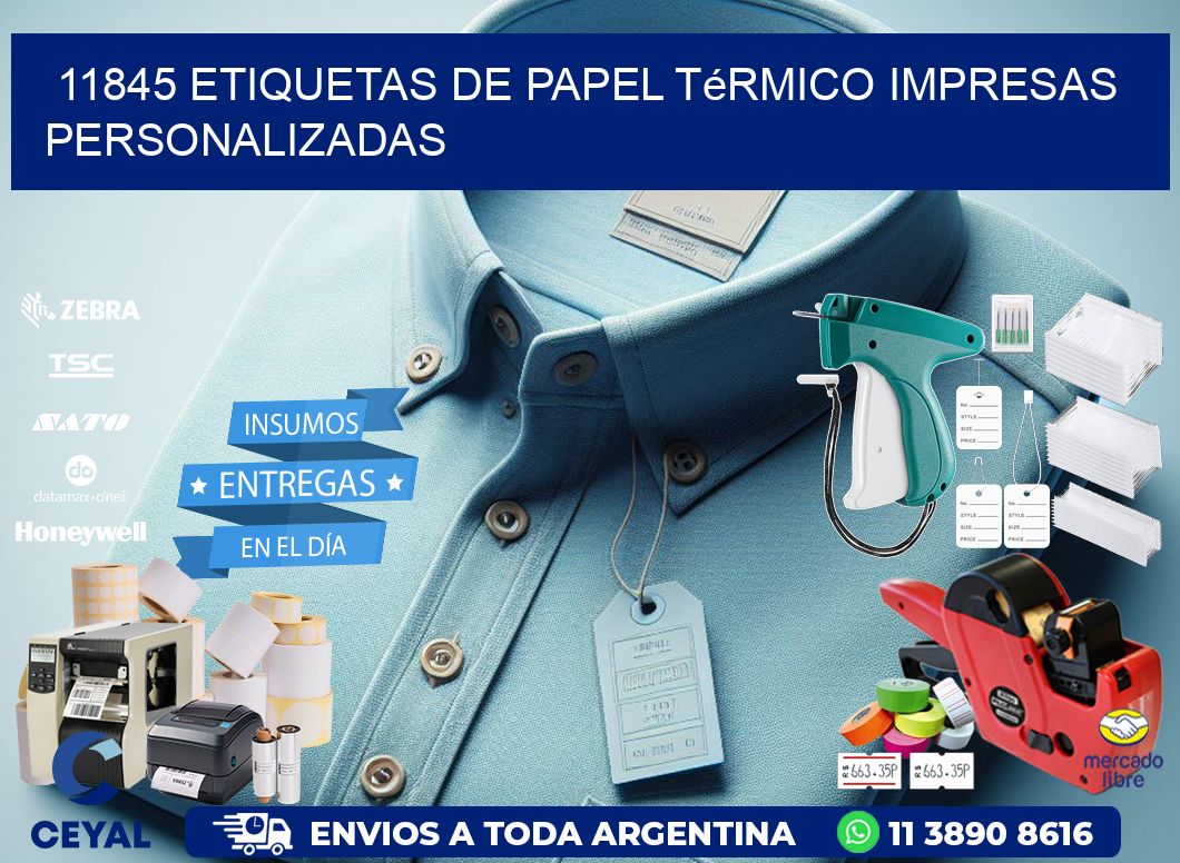 11845 Etiquetas de papel térmico impresas personalizadas