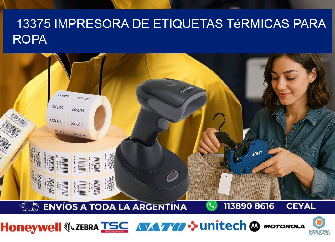 13375 impresora de etiquetas térmicas para ropa