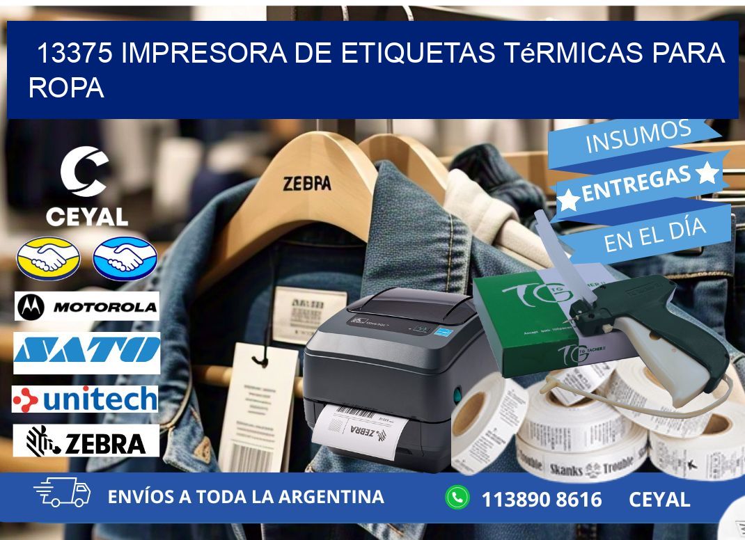13375 impresora de etiquetas térmicas para ropa