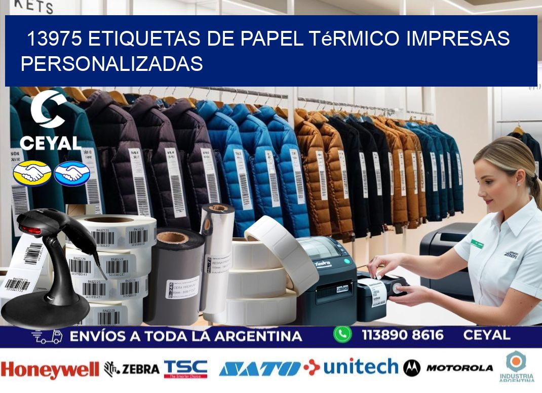 13975 Etiquetas de papel térmico impresas personalizadas