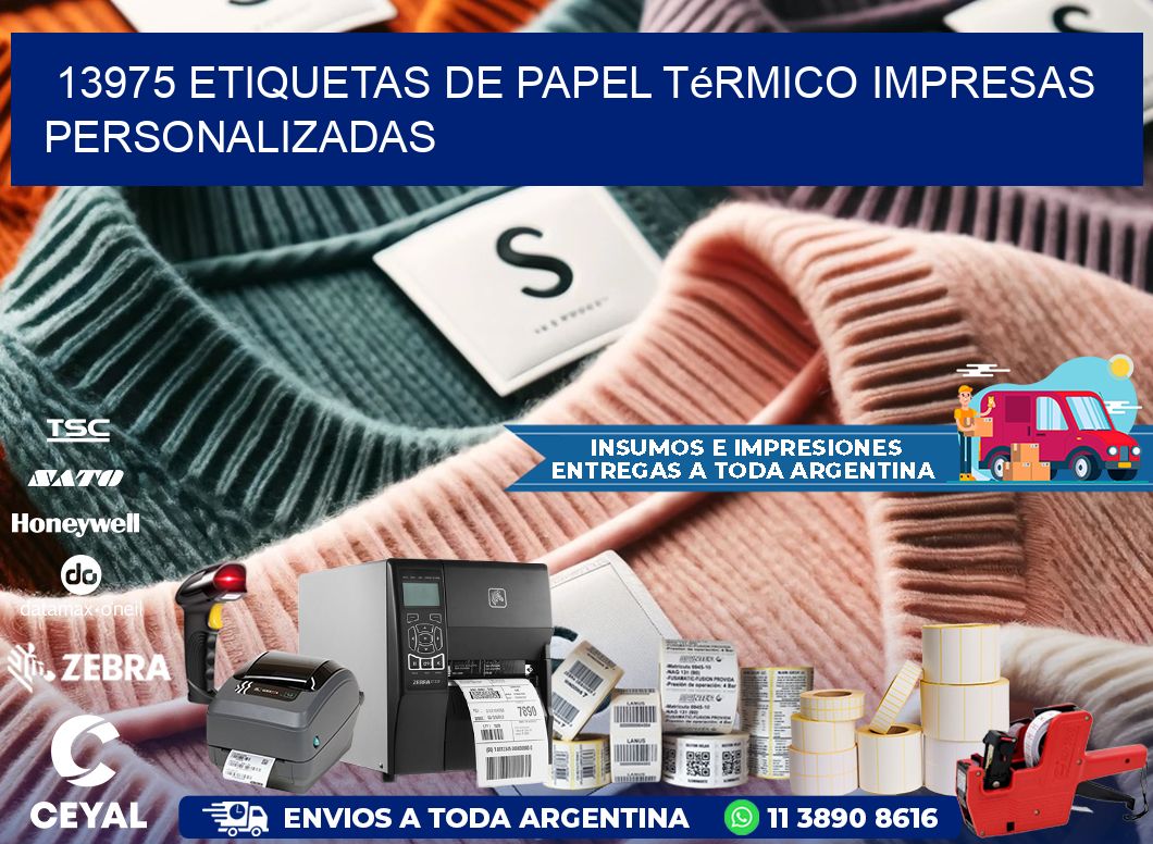 13975 Etiquetas de papel térmico impresas personalizadas