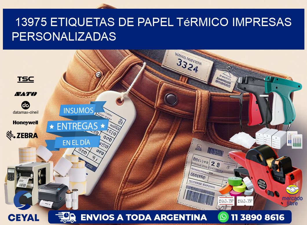 13975 Etiquetas de papel térmico impresas personalizadas