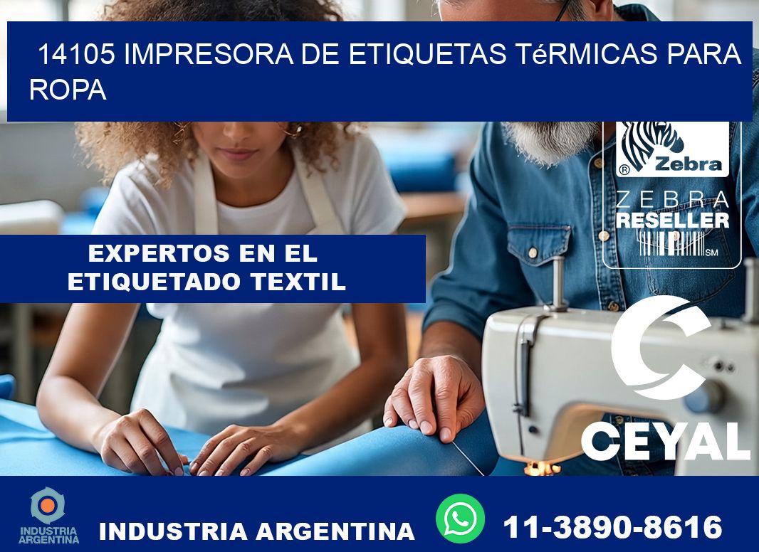14105 impresora de etiquetas térmicas para ropa