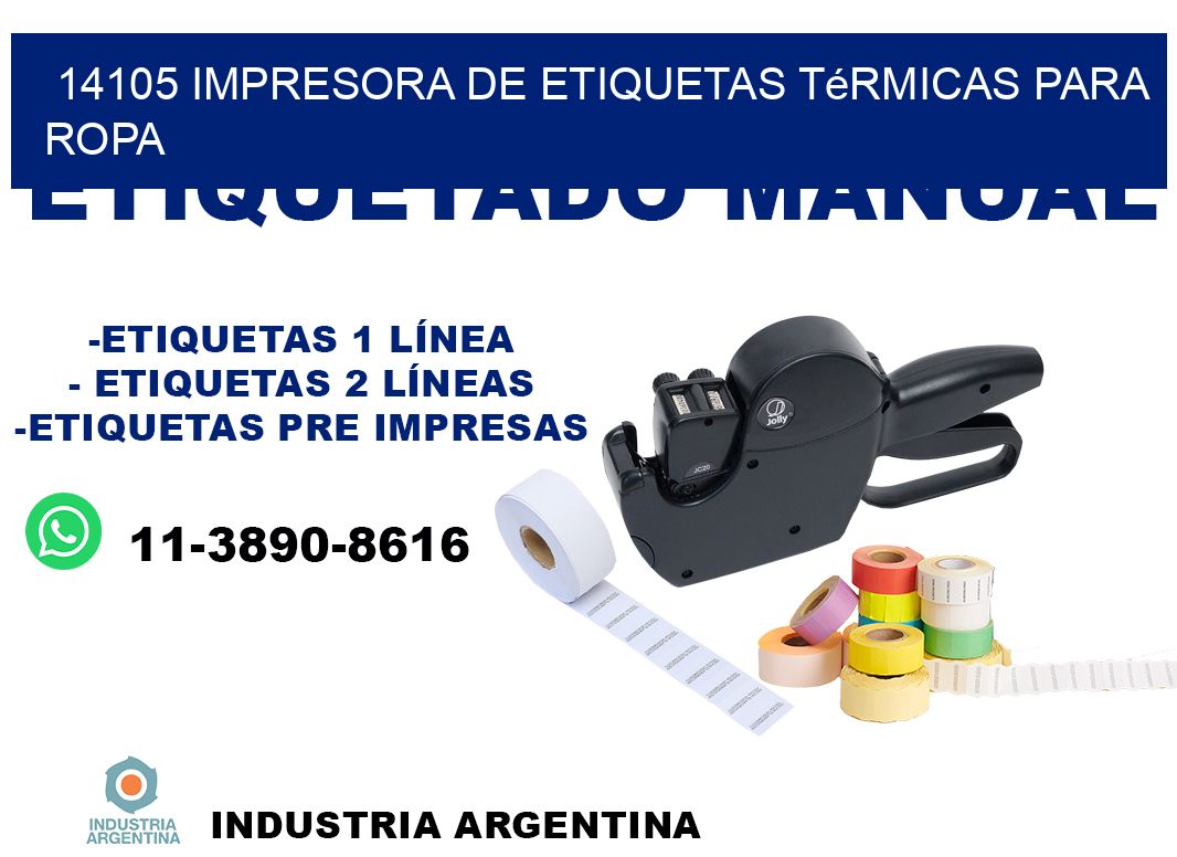 14105 impresora de etiquetas térmicas para ropa