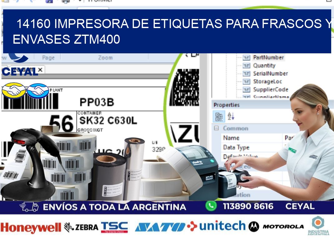 14160 impresora de etiquetas para frascos y envases ZTM400
