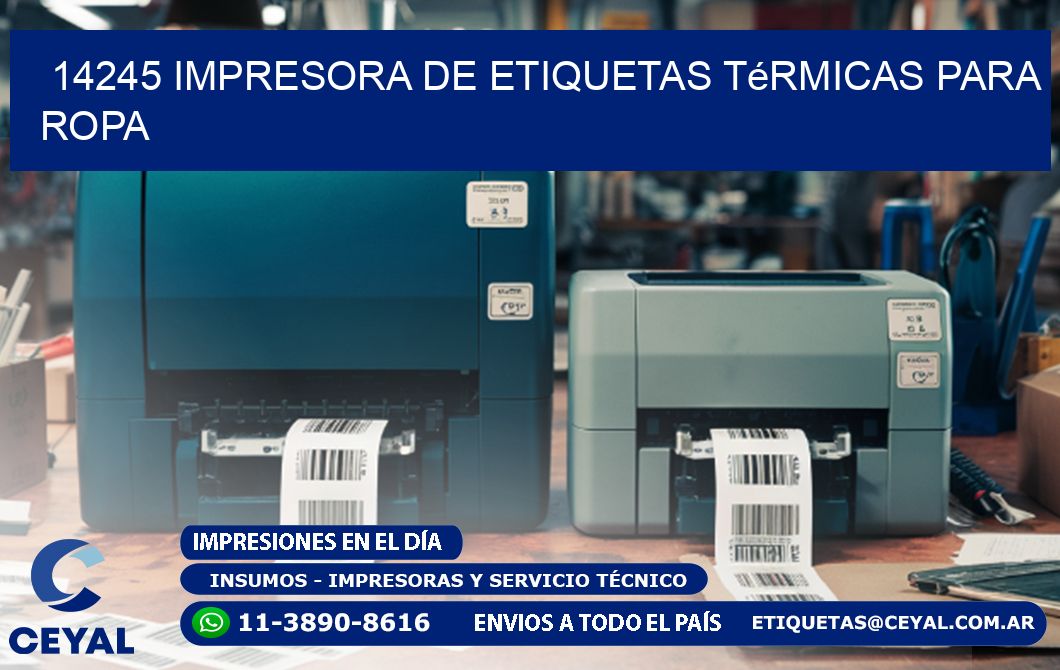 14245 impresora de etiquetas térmicas para ropa