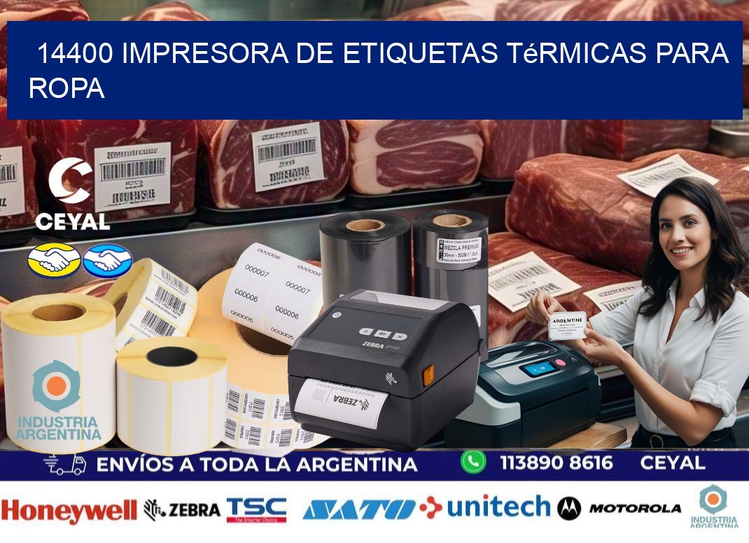14400 impresora de etiquetas térmicas para ropa