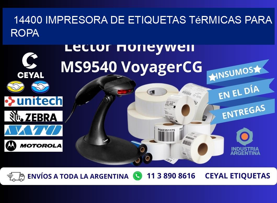 14400 impresora de etiquetas térmicas para ropa