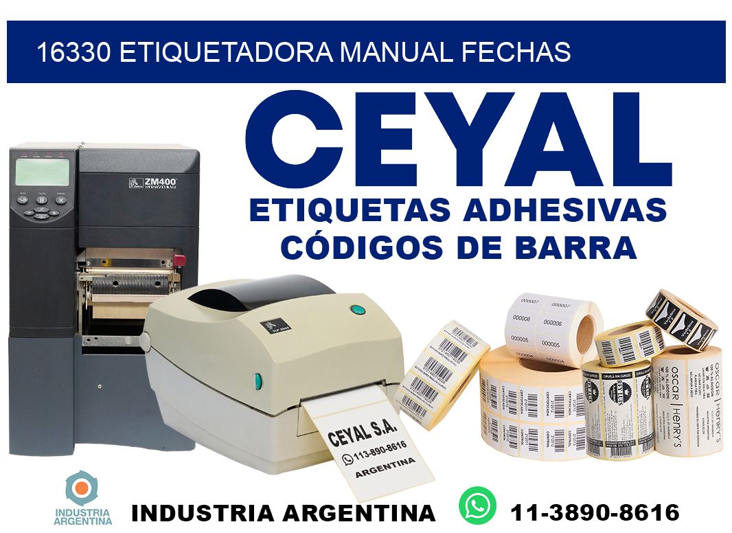 16330 etiquetadora manual fechas