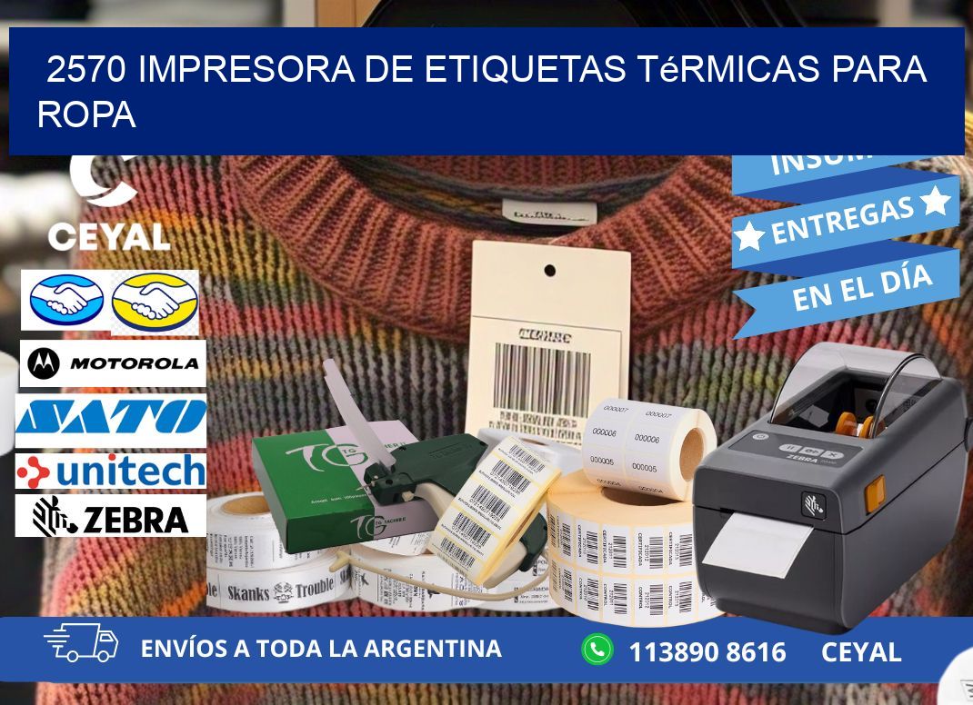 2570 impresora de etiquetas térmicas para ropa