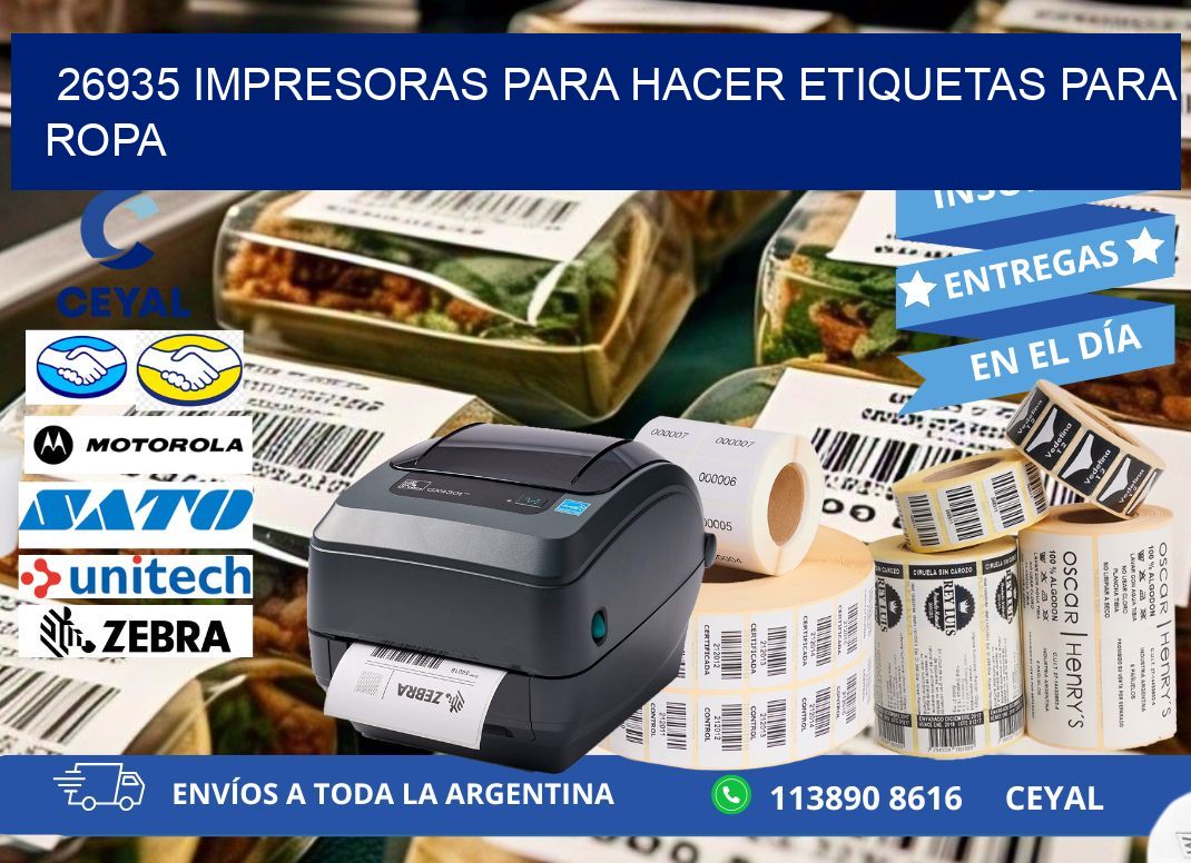 26935 impresoras para hacer etiquetas para ropa