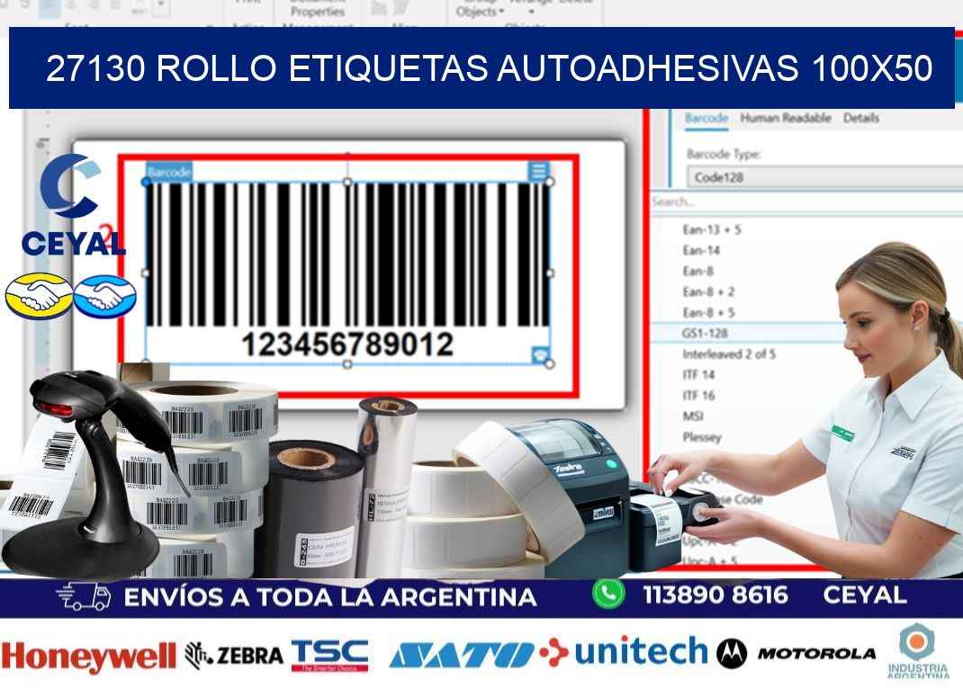 27130 Rollo Etiquetas autoadhesivas 100x50