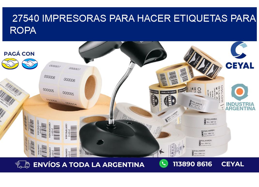 27540 impresoras para hacer etiquetas para ropa