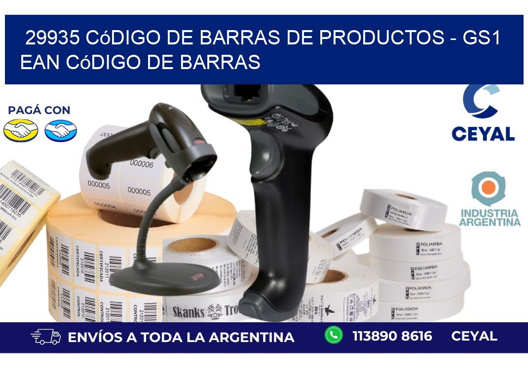 29935 Código de Barras de productos - GS1 ean Código de Barras