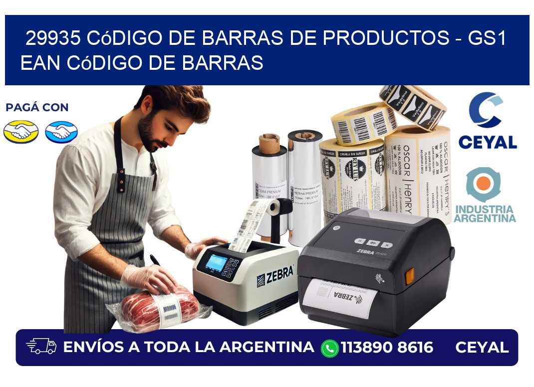 29935 Código de Barras de productos – GS1 ean Código de Barras