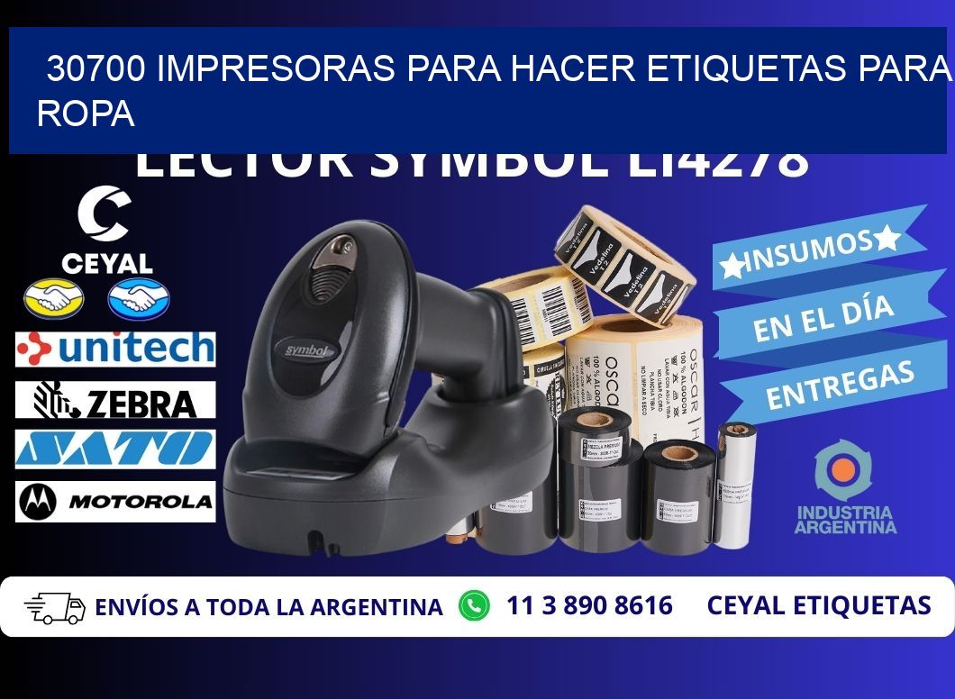 30700 impresoras para hacer etiquetas para ropa