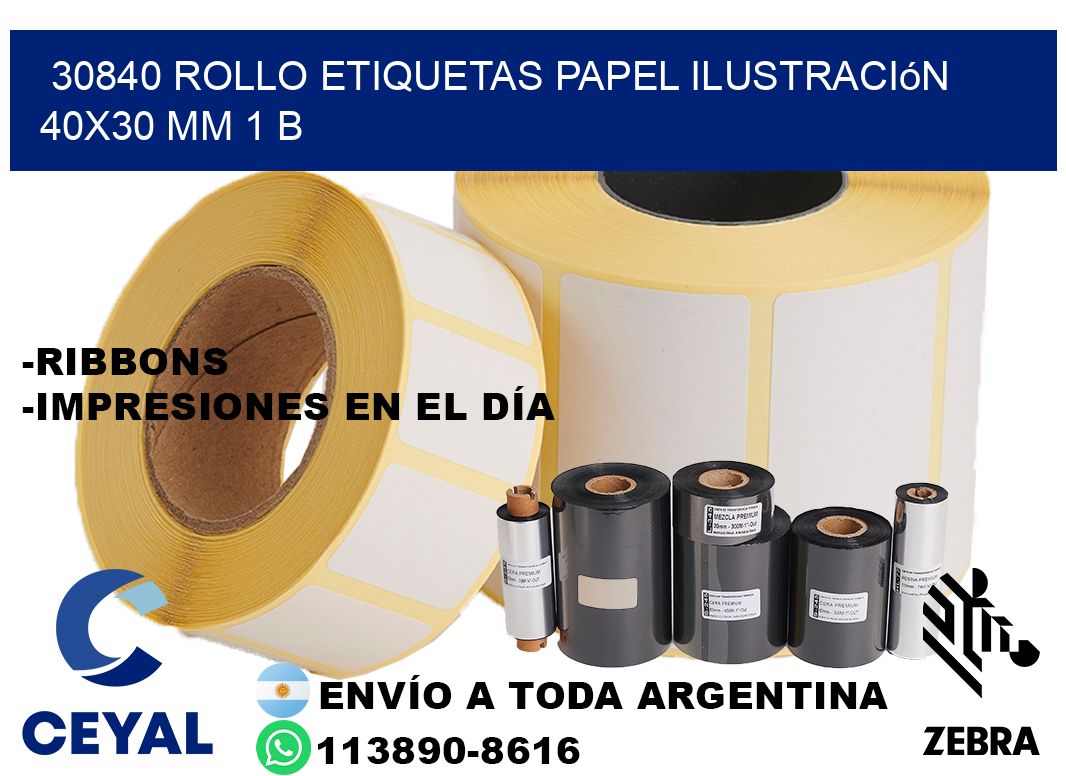 30840 Rollo Etiquetas Papel Ilustración 40x30 Mm 1 B