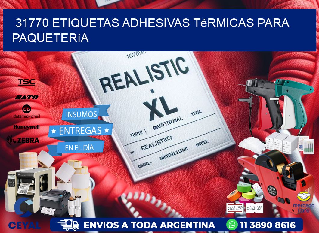 31770 etiquetas adhesivas térmicas para paquetería