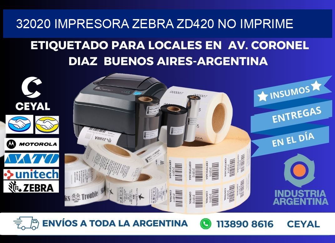 32020 Impresora Zebra ZD420 no imprime