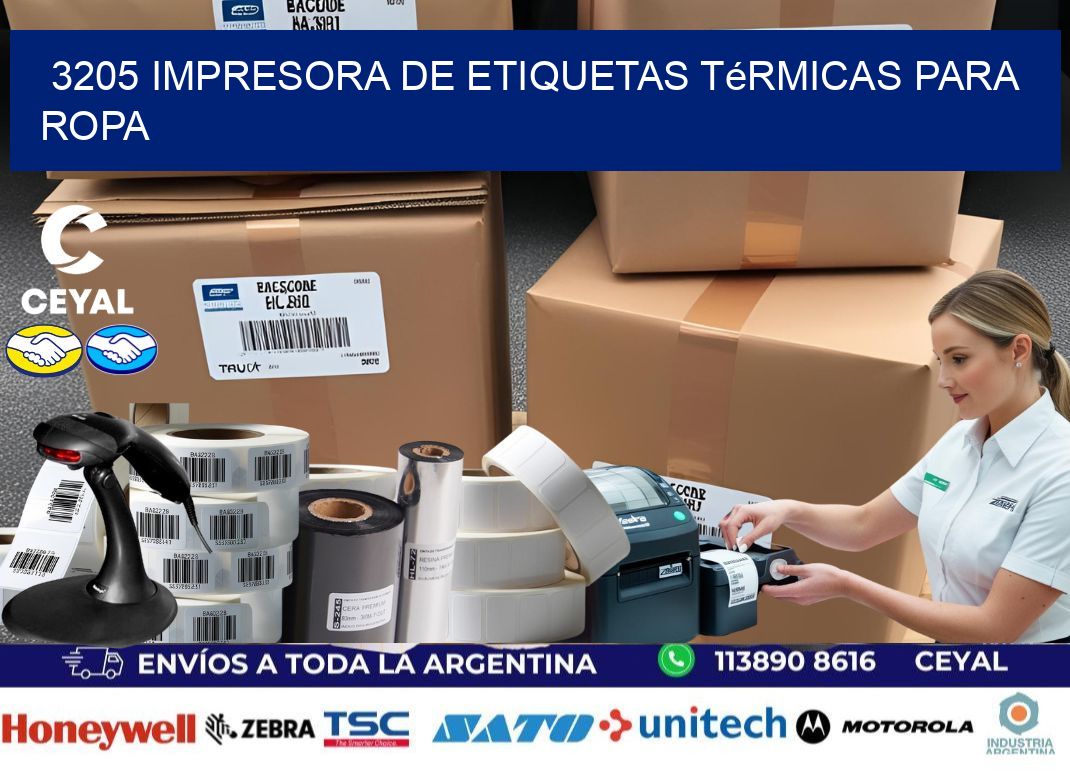 3205 impresora de etiquetas térmicas para ropa