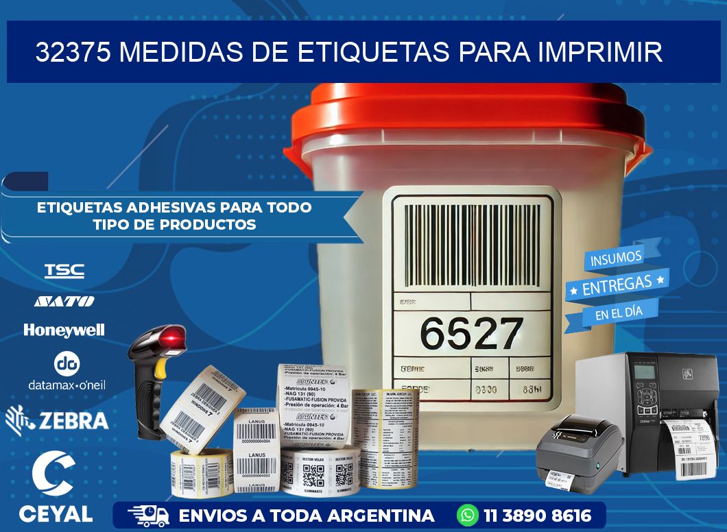 32375 Medidas de etiquetas para imprimir