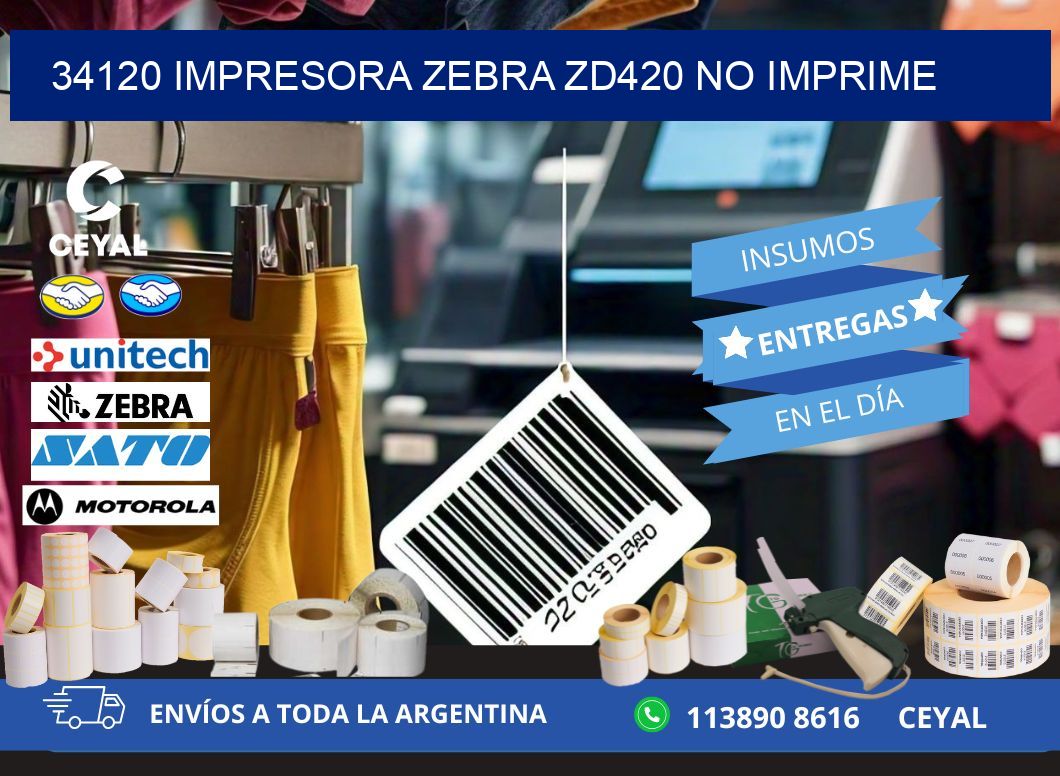 34120 Impresora Zebra ZD420 no imprime